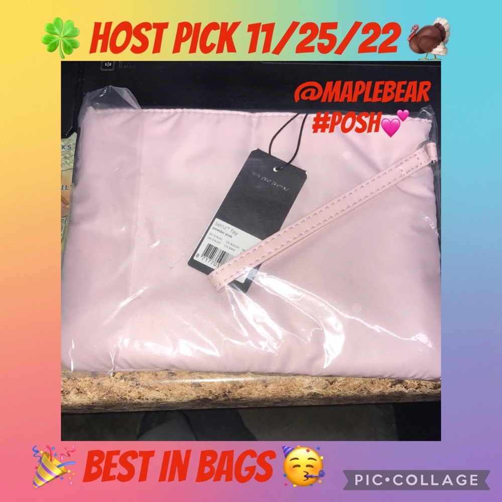 Senz Fay Powder pink cosmetic/mini bag/clutch 🍒